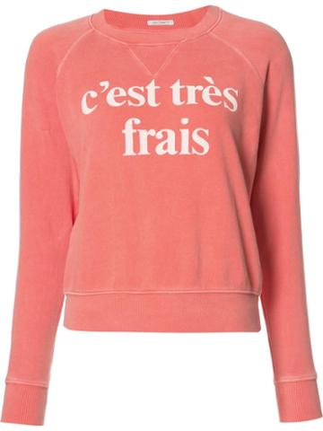 Mother C'est Très Frais Sweatshirt, Women's, Size: Small, Yellow/orange, Cotton