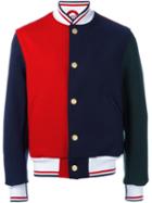 Thom Browne Colour Block Varsity Style Bomber Jacket