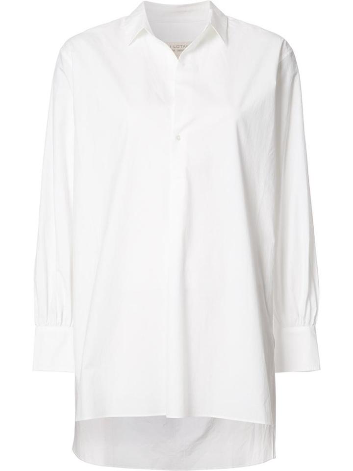 Nili Lotan Oversized Shirt, Women's, Size: Large, White, Cotton