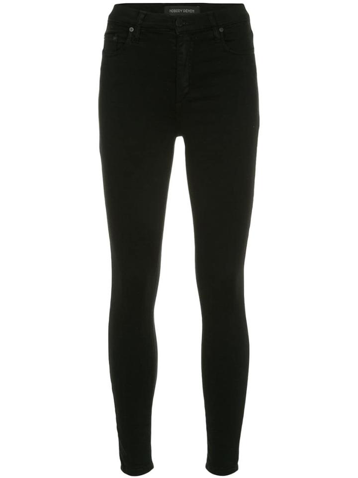 Nobody Denim Cult Skinny Ankle Blk Sateen - Black