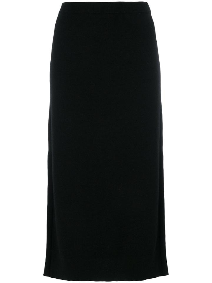Pringle Of Scotland Mid-length Knitted Skirt - Black