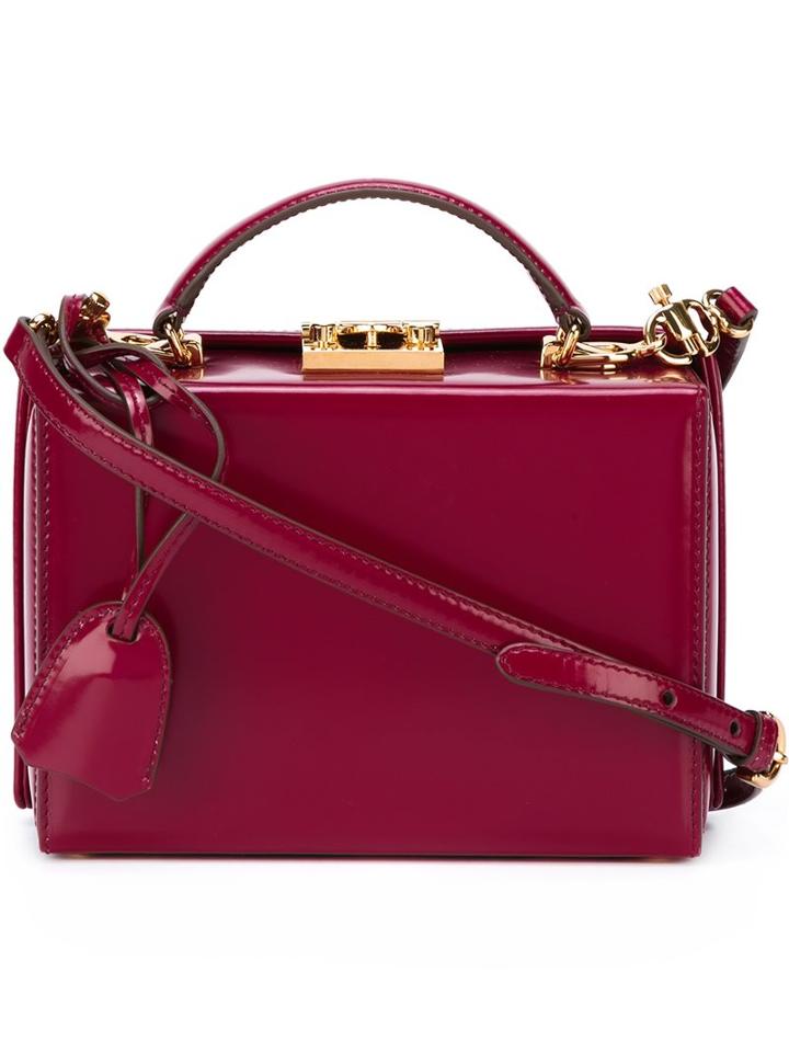 Mark Cross Medium 'grace Box' Crossbody Bag, Women's, Red