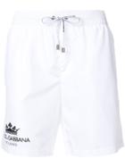 Dolce & Gabbana Logo Swimming Shorts - White