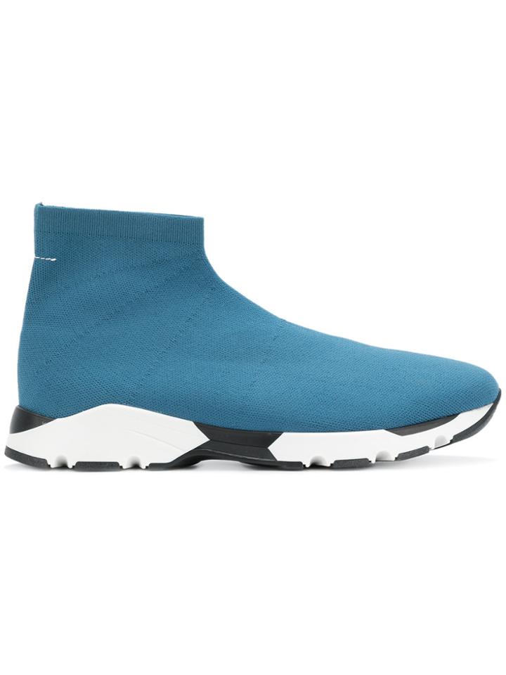 Mm6 Maison Margiela Runner Sock Sneakers - Blue