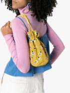 Ganni Yellow Siltstone Floral Bead Embellished Bracelet Bag