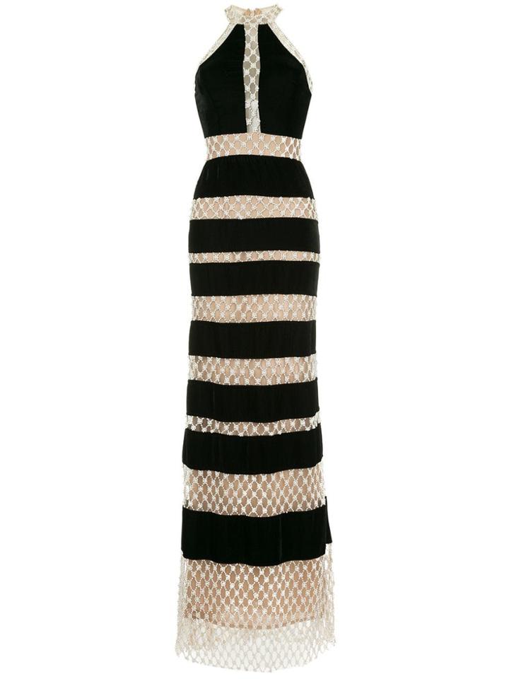 Patbo Mesh Detail Maxi Dress - Black