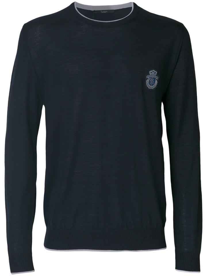 Billionaire Emblem Patch Jumper - Blue