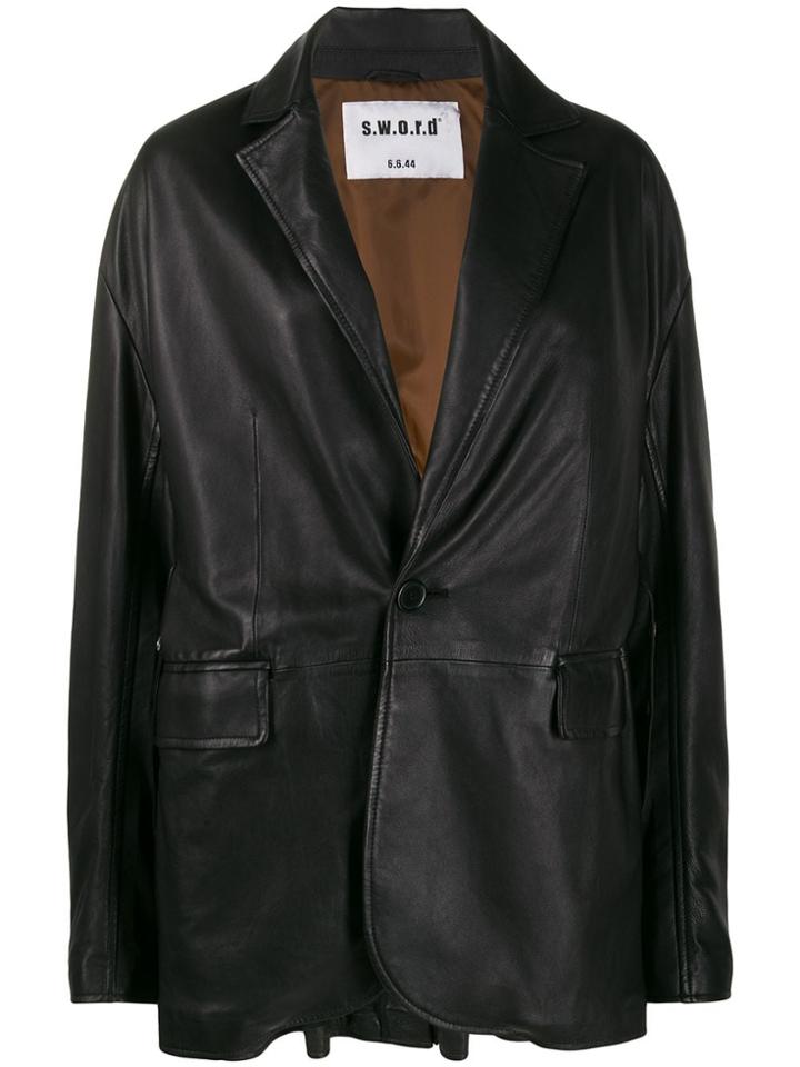 S.w.o.r.d 6.6.44 Single-breasted Oversized Blazer - Black