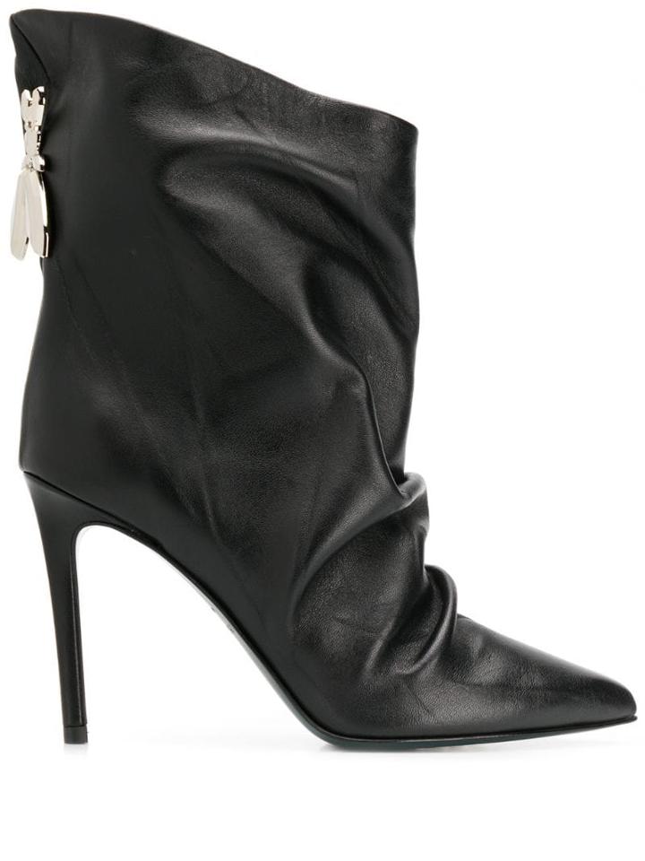 Patrizia Pepe Creased-effect Boots - Black