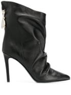 Patrizia Pepe Creased-effect Boots - Black