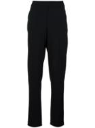 Giorgio Armani High-waisted Trousers, Women's, Size: 48, Blue, Virgin Wool/acetate/cupro