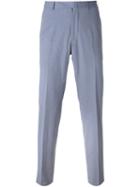Ermenegildo Zegna Slim-fit Trousers, Men's, Size: 56, Blue, Cotton/spandex/elastane