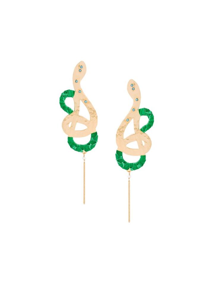 Gas Bijoux Large 'jungle' Feather Earrings