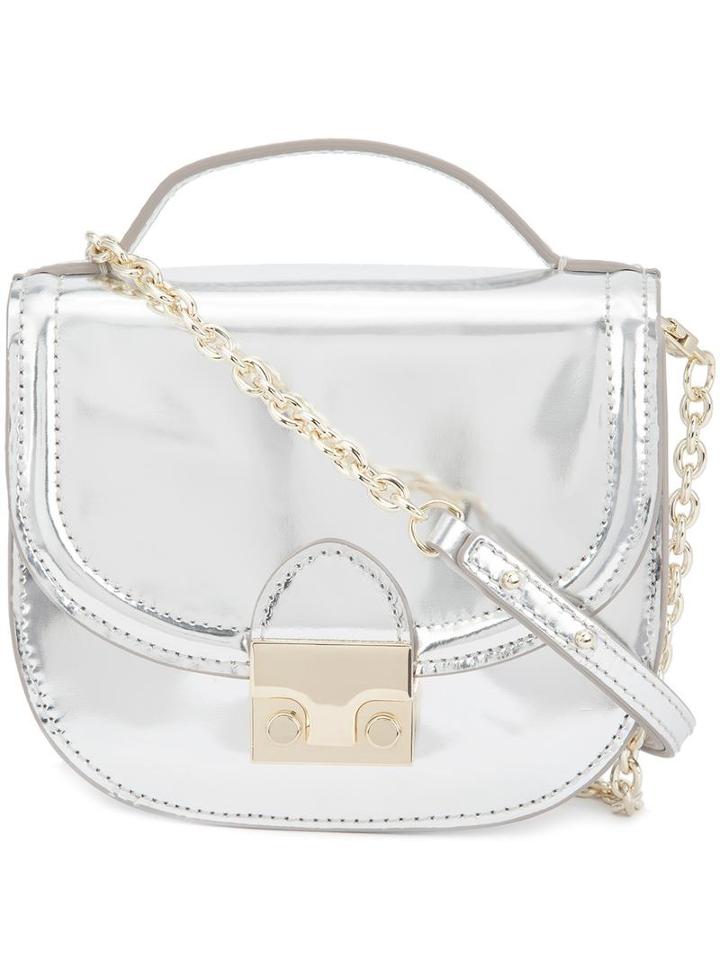 Loeffler Randall Mini 'saddle' Crossbody Bag, Women's, Grey, Leather
