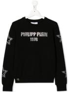 Philipp Plein Junior Teen Pp1978 Studded Sweatshirt - Black