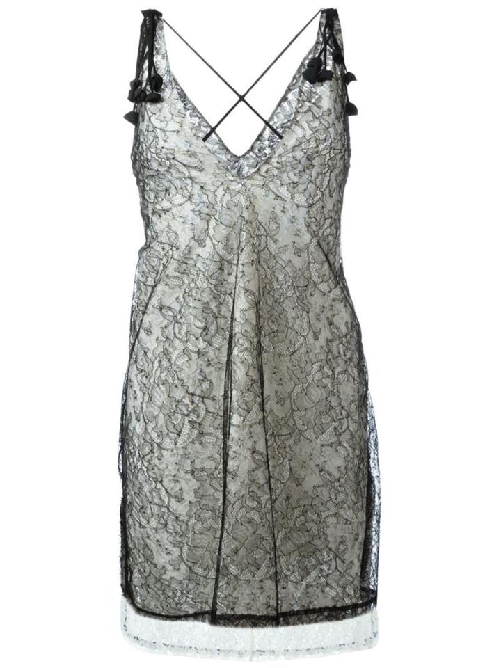 No21 Sleeveless Lace Dress, Women's, Size: 40, Black, Polyamide/viscose/cotton/silk