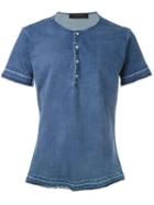Christian Pellizzari Denim T-shirt, Men's, Size: Large, Blue, Cotton/spandex/elastane