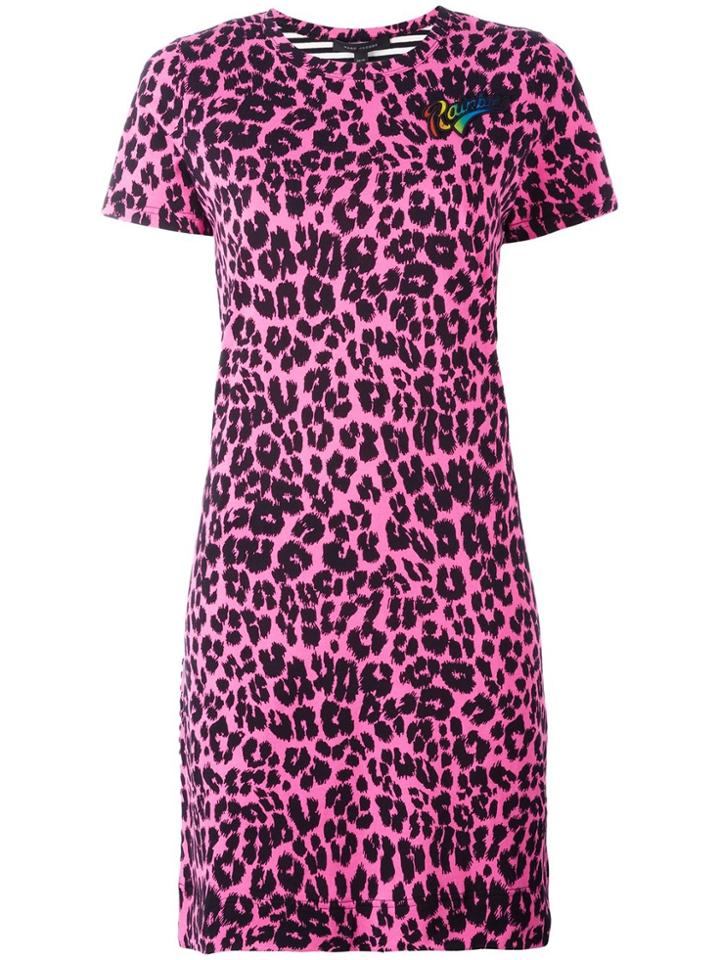 Marc Jacobs Printed Patchwork T-shirt Dress - Pink & Purple