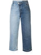 Monse Patchwork Wide Leg Jeans - Blue
