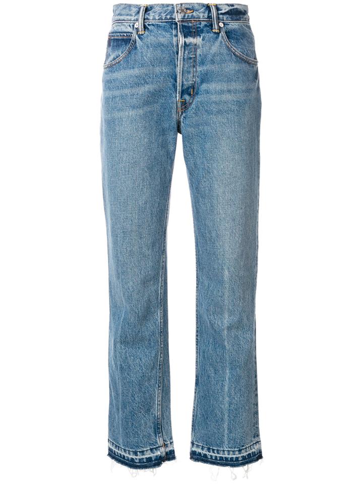 Helmut Lang Cropped Jeans - Blue