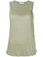 Nobody Denim Knotted Tank Top - Green