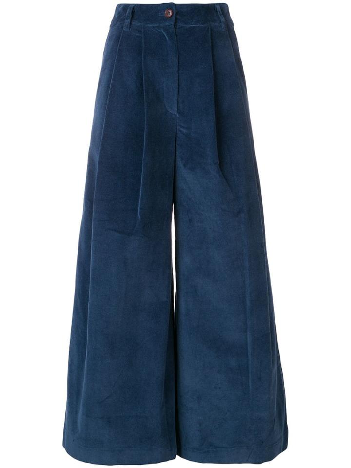 Neul Wide-leg Trousers - Blue