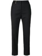 Peserico Cropped Straight-leg Trousers - Black