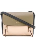 Dkny - Colour Block Shoulder Bag - Women - Leather - One Size, Black, Leather