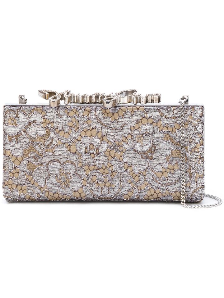 Jimmy Choo Celeste Lace Clutch - Metallic