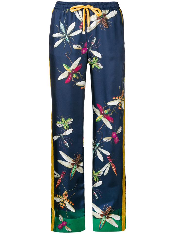 F.r.s For Restless Sleepers Printed Straight-leg Trousers - Blue
