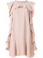 Red Valentino Ruffle Embellished Dress - Nude & Neutrals