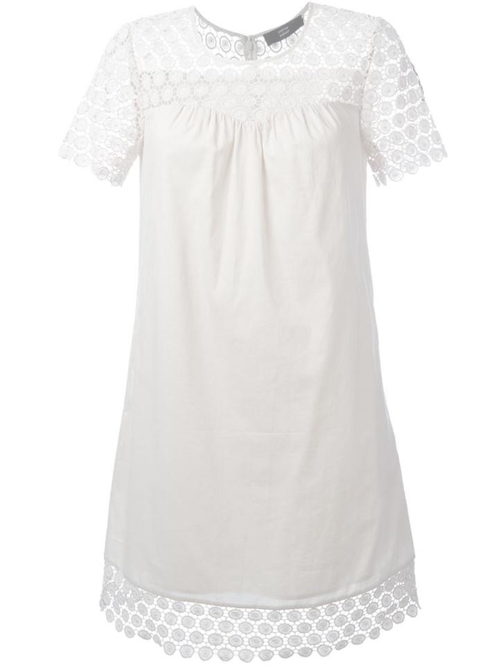 Steffen Schraut Embroidered Panel Shift Dress, Women's, Size: 38, Nude/neutrals, Cotton