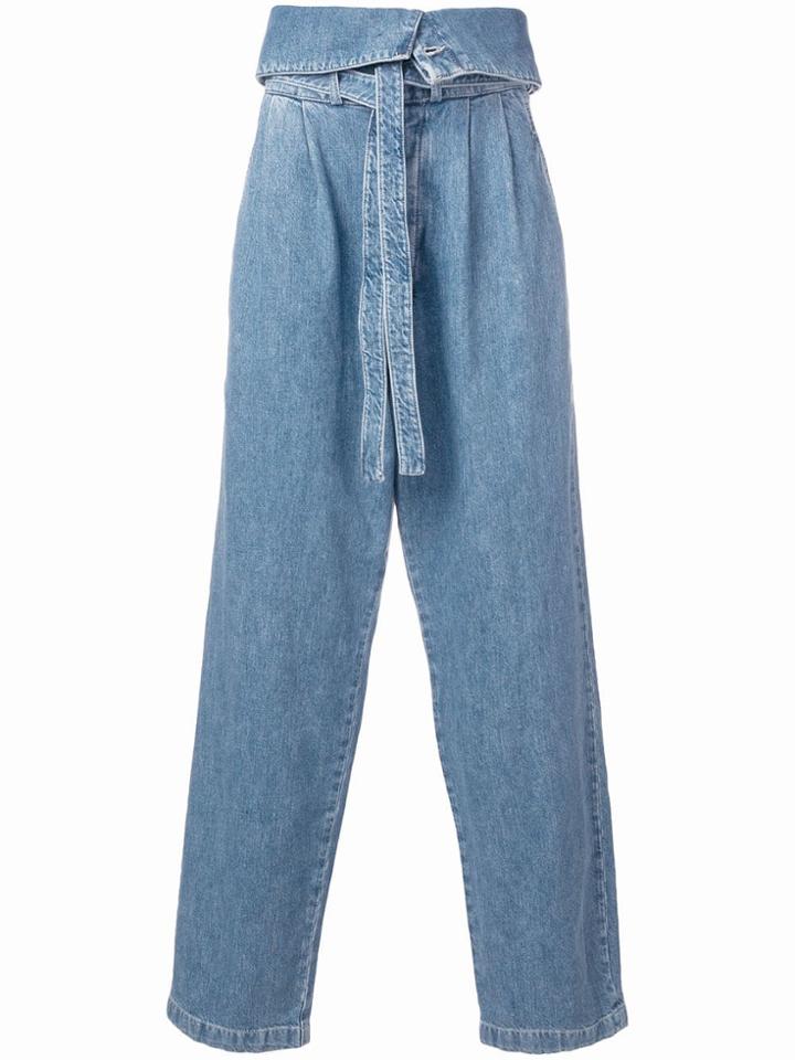 Loewe Belted Loose-fit Jeans - Blue