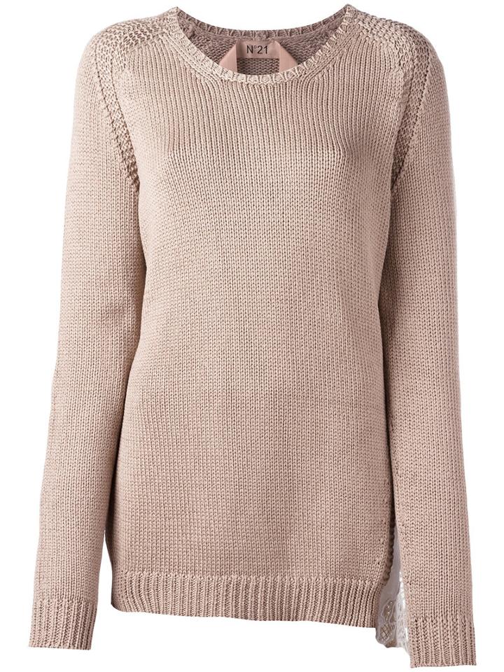 No21 Knitted Sweater, Women's, Size: 38, Nude/neutrals, Cotton