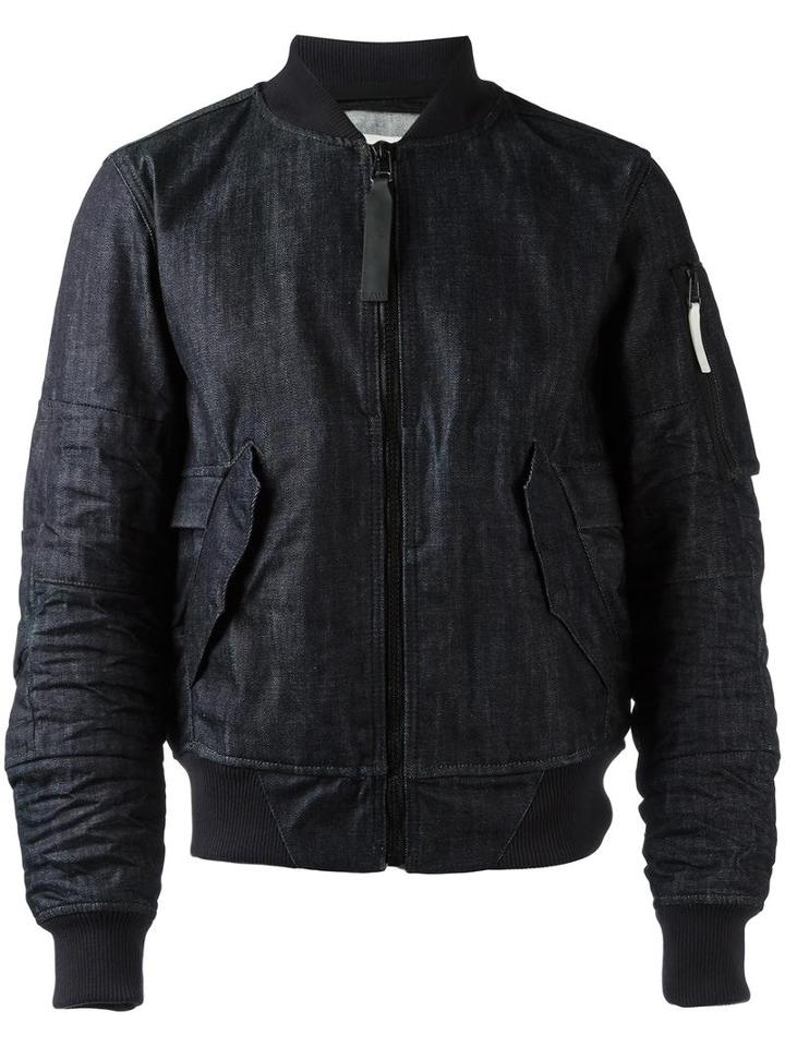 G-star Denim Bomber Jacket, Men's, Size: Xs, Blue, Cotton/polyester