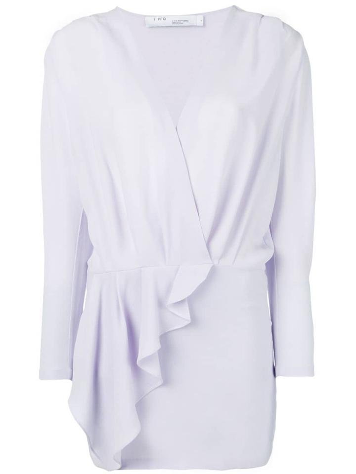 Iro V-neck Ruffle Dress - Purple