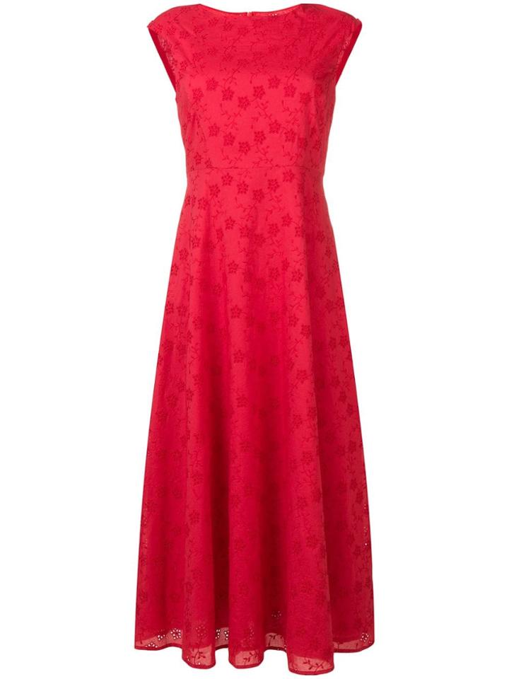 Max Mara Studio Eyelet Embroidered Dress