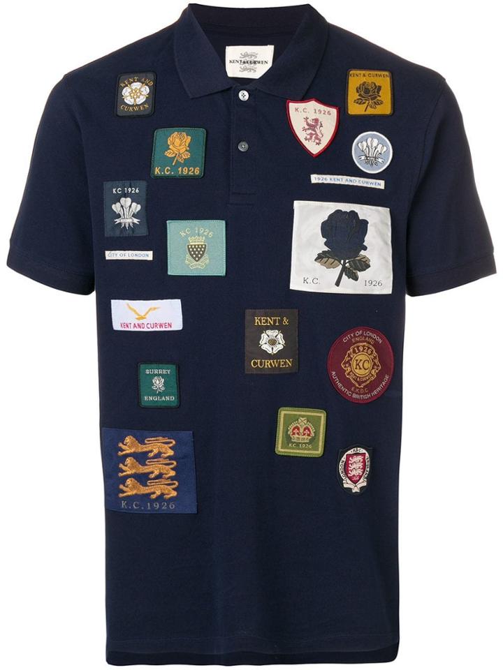 Kent & Curwen Multi Patches Polo Shirt - Blue