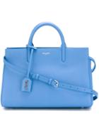 Saint Laurent Small Rive Gauche Tote, Women's, Blue, Leather