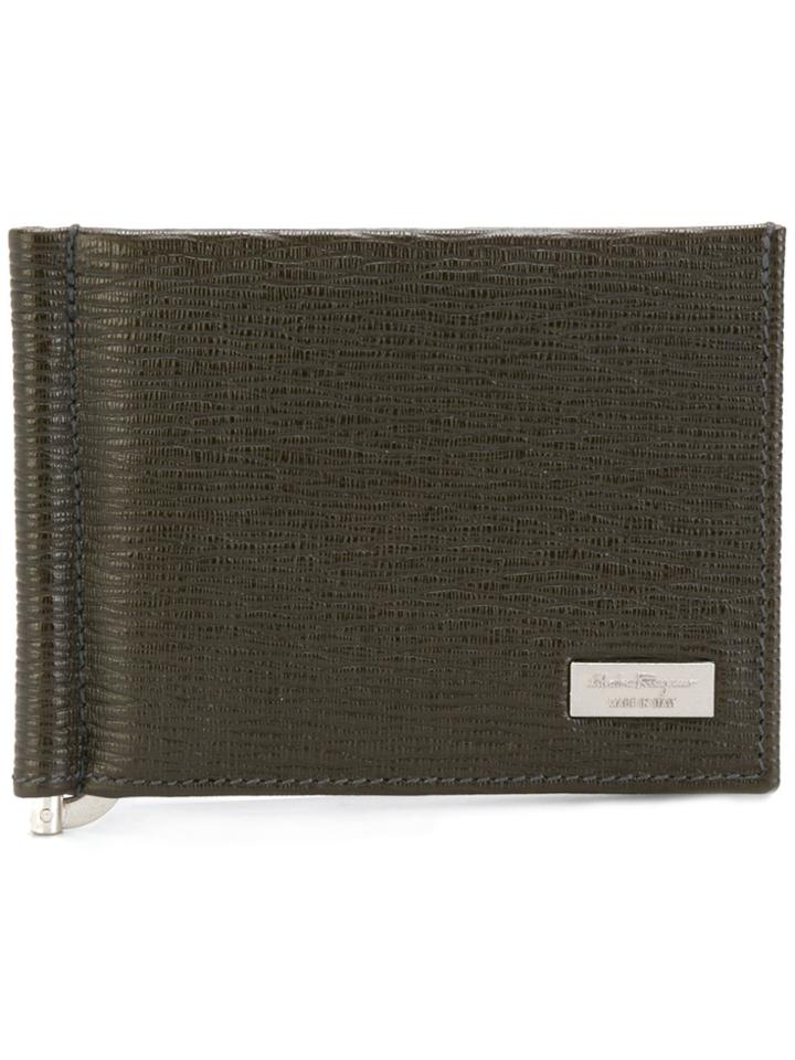 Salvatore Ferragamo Logo Plaque Bi-fold Wallet - Green