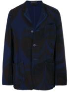 Comme Des Garçons Vintage Geometric Print Jacket - Blue