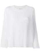 Sonia Rykiel Textured Knit Jumper, Women's, Size: Medium, White, Cotton/viscose