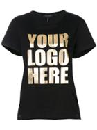 Marc Jacobs Your Logo Here T-shirt - Black