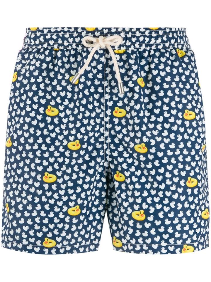 Mc2 Saint Barth Micro Duck Print Swim Shorts - Blue