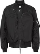 Burberry Nylon Twill Bomber Jacket With Detachable Gilet - Black