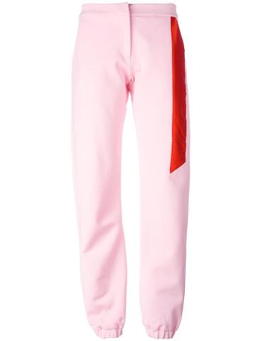 Caitlin Price - Stripe Detailing Track Pants - Women - Polyamide/spandex/elastane/viscose - Xs, Women's, Pink/purple, Polyamide/spandex/elastane/viscose