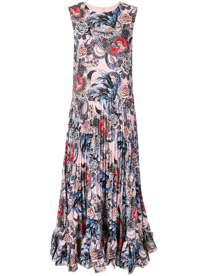 Red Valentino Wild Pride Printed Dress - Blue