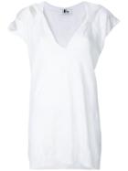 Lost & Found Ria Dunn Distressed Hooded T-shirt - White