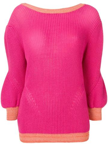 Chiara Bertani Ribbed Jumper - Pink