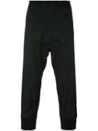Neil Barrett Cropped Trousers, Men's, Size: 46, Black, Cotton/polyurethane/wool